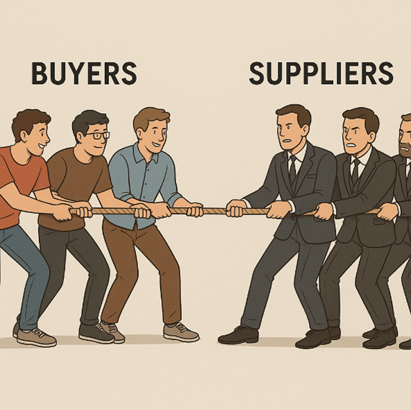 the relationship between buyers and sellers is akin to a tug-of-war